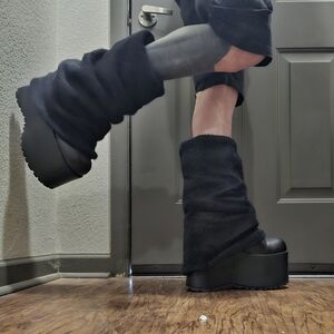 Sugar Thrillz Snuggle Wonderland Platform Boots - Black